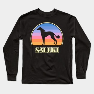 Saluki Vintage Sunset Dog Long Sleeve T-Shirt